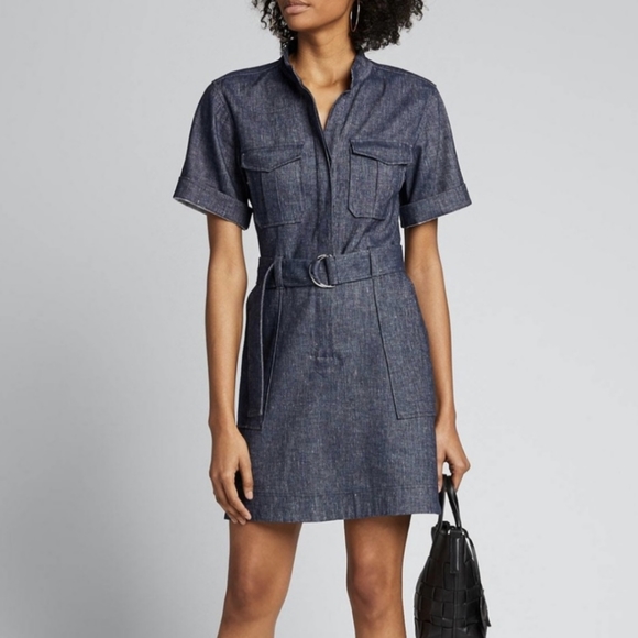 A.L.C. | Dresses | Alc Linen Denim Jean Utility Dress Xs